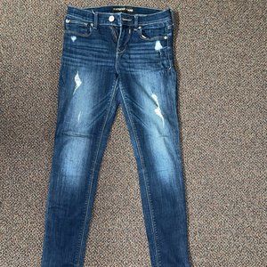 Express Mid Rise Legging Skinny Jean Ripped